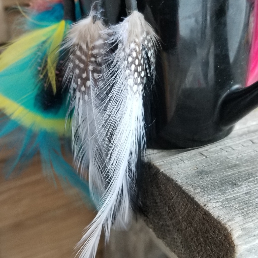Boho Feather Animal Print Earrings